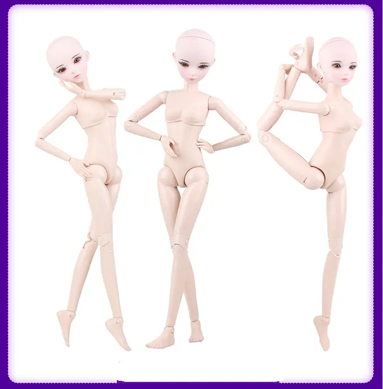55 см девушки кукла обнаженное тело для куклы 23 шарнирное Bjd 1/3 обнаженное тело с резиновой кожей Глазные яблоки для кукол аксессуары девушки игрушки подарок