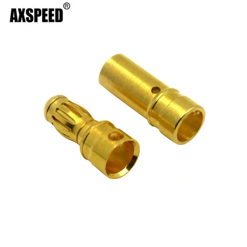 

Gold Copper Brushless Motor Banana Plug Bullet Connector 3.5mm Plated For ESC Battery