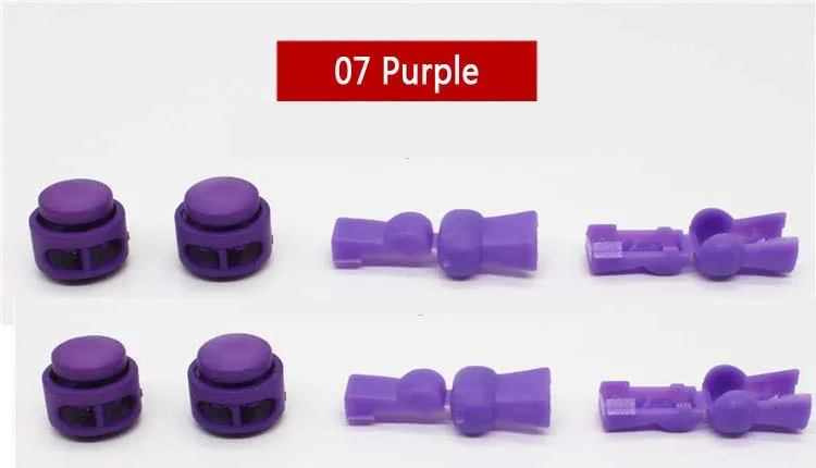 Mr. Niscar 1 комплект/8 шт. ленивый резиновый ремешок шнурки якорь зажимы для шнуровки Свинья Нос дети резиновый ремешок Цветные шнурки якоря - Цвет: 07 Purple