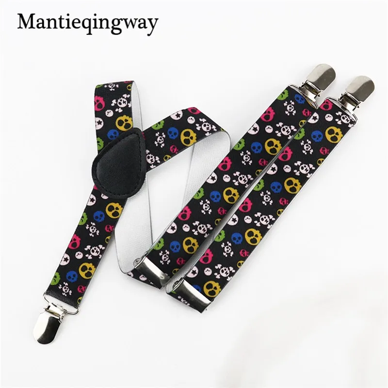 Mantieqingway/модные эластичные подтяжки 2,5 см для детей; кожаные подтяжки для мальчиков и девочек; подтяжки для детей; свадебные подтяжки - Цвет: ET4