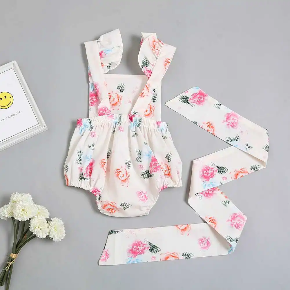 

Baby Clothing Bodysuits New Newborn Infant Kids Baby Girl Floral Tops Dress Shorts Pants Clothes Casual Outfits Infant sets