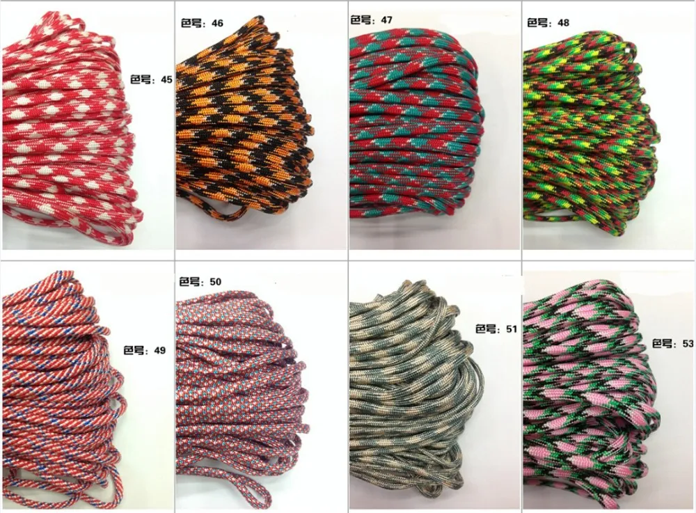 Paracord Bracelet Kit 100 Feet 550 Lb- Five Colors Each 20 Feet Paracord Crafting Kit Comes with 5 Black Side Release Buckles