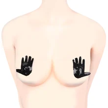 1 пара, милые пикантные блестки в форме руки многоразовый самоклеющийся наклейки на соски под лифчик Pad Стикини соска аксессуары