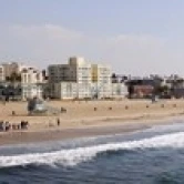 Surf on the beach  Santa Monica Beach  Santa Monica  Los Angeles County  California  USA Poster Print (38 x 12)