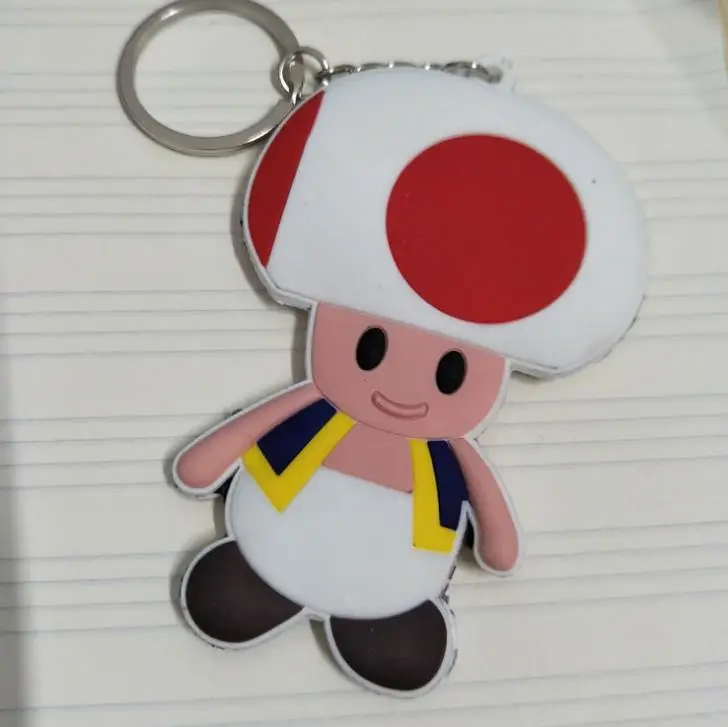 1 Pcs Cartoon Anime Super Mario Bros Mushroom PVC Keychain Pendant Keyring Key Chains Toys Figures Kids Gifts 1 Pcs Cartoon Anime Super Mario Bros Mushroom PVC Keychain Pendant Keyring Key Chains Toys Figures Kids Gifts
