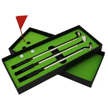 Golf Club Putter Ball Pen Golfers Gift Box Set Desktop Decor for School Supplies Golf accessories free shipping golfers pen set with clock