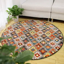 Круглые ковры в деревенском европейском стиле для гостиной, Детская игровая палатка, коврик с милым бульдогом, напольный коврик для детской спальни, игровой коврик