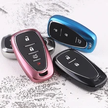 Presente do estilo do carro caso TPU Macio Silicone tampa da chave do carro Para Chevrolet Cruze EquinoX Malibu XL TRAX 2 3 4 5 botão do controle remoto chave shell