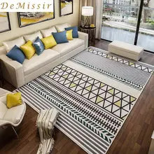 Большой Европа простой геометрический узор Прямоугольник Ковер салон Гостиная коврики Спальня стул Rugs Home Hotel Применение украсить