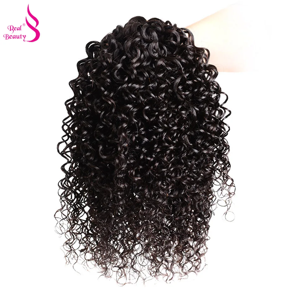 Malaysian Curly Hair Bundles Natural Color 100% Human Hair 3 Bundles Afro Kinky Hair Extensions Real Beauty Remy Hair  (3)