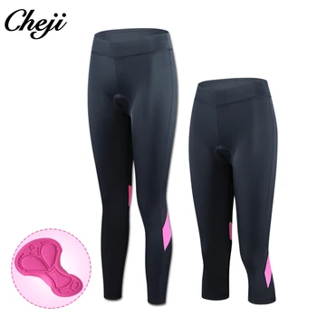 

CHEJI Womens Ladies Cycling Pants Breathable Gel Padded 3/4 Shorts MTB Road Bike Clothing Bicycle Tights & Pants Sportswear
