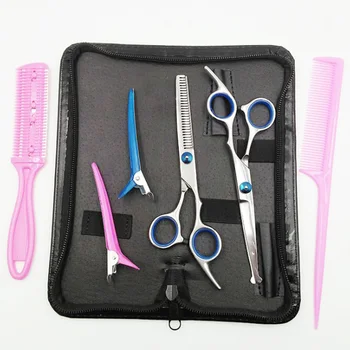 

Pet Hair Cut Scissors Set Pet Supplies Hairdressing Scissors Set Bending Scissors Teddy Grooming Dog Hair Cut Scissors Set