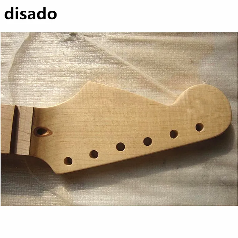 disado 21 22 лада кленовый обратной шпиндельной бабки левой рукой электрическая гитара шея гитара запчасти музыкальный инструменты могут быть настроены
