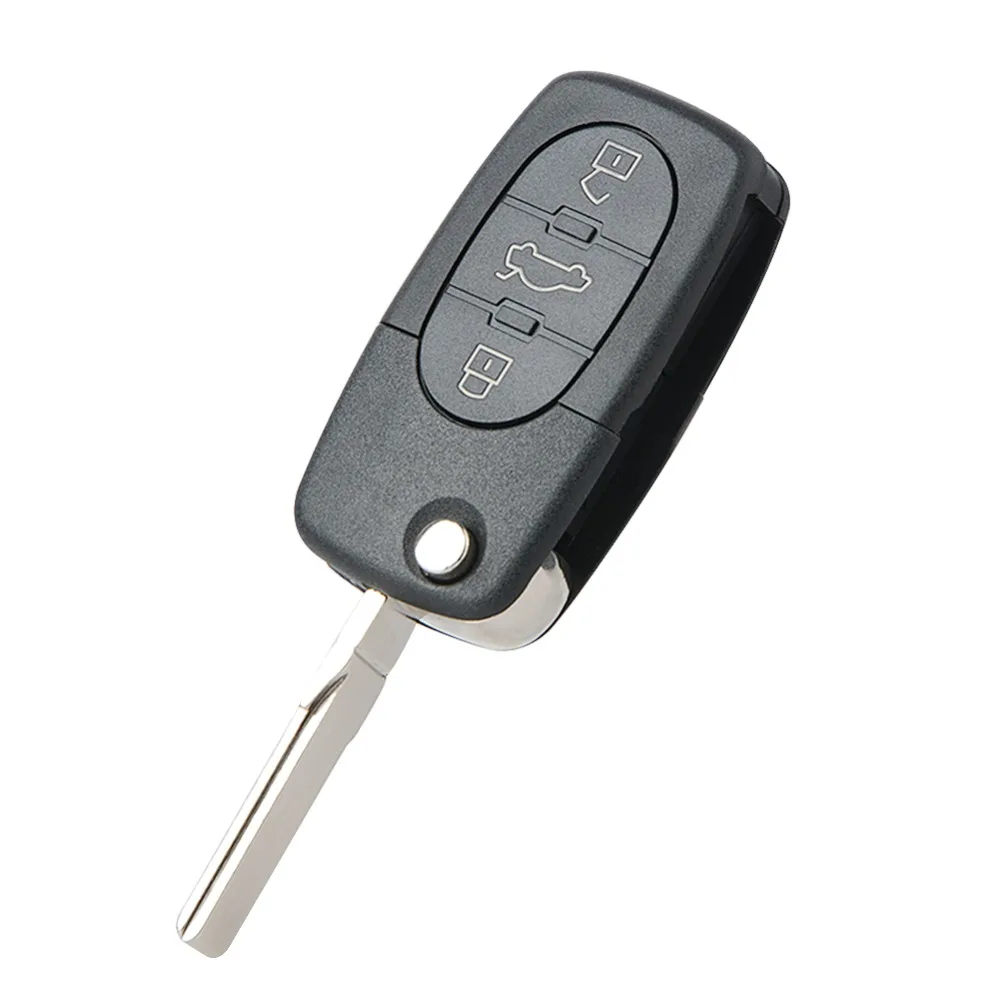 Для Audi A3 A4 A6 A8 Uncut Flip Blade ID48 чип дистанционный ключ для автомобиля 3 кнопки умный