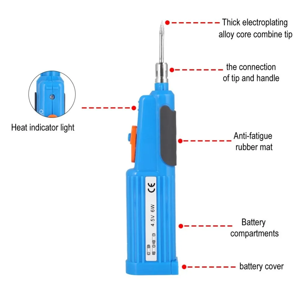 KBI 645 6 W 4 5 V паяльник на батарейках беспроводной мини портативный Электрический