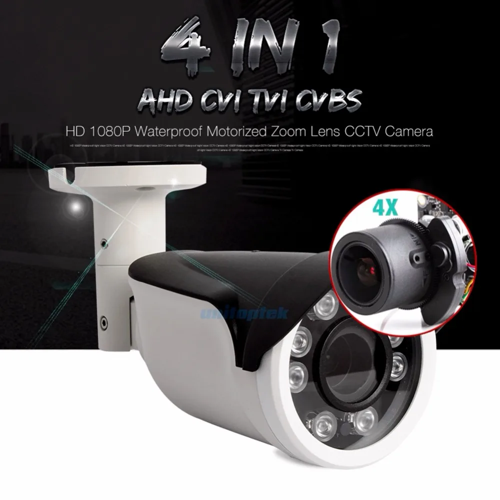 2MP AHD камера 1080P Моторизованный объектив 4x зум 4 в 1 AHD/CVI/TVI/CVBS пуля безопасности CCTV с