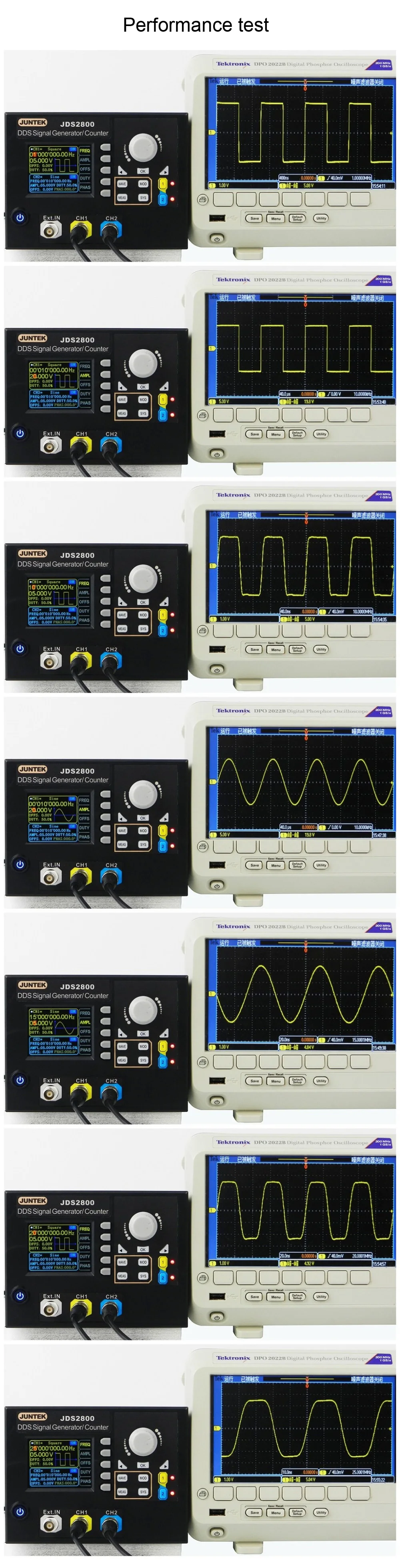 JUNTEK JDS2800 15 МГц 40 МГц 60 МГц цифровой двухканальный DDS функция генератор сигналов