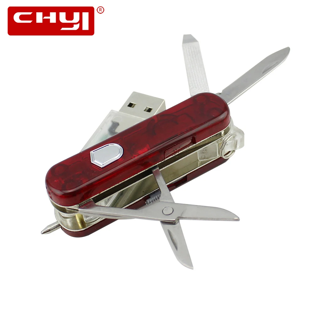 

CHYI Schweizer Messer USB Flash Drive Multi-function Swiss Army Knife Memory Stick 4GB 8GB 16GB 32GB 64GB Pendrive For PC Wenger