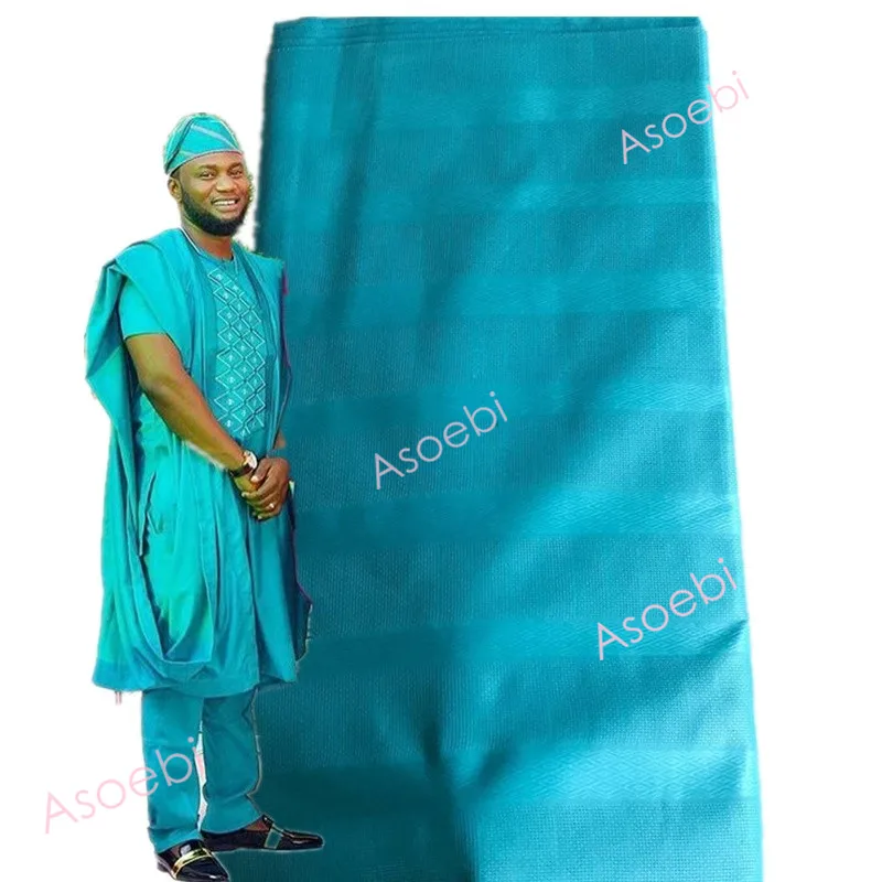 Цвет Нигерийский настоящий хлопок Atiku кружева для мужчин ткань атику 5 ярдов цельный Atiku материал для мужчин 30