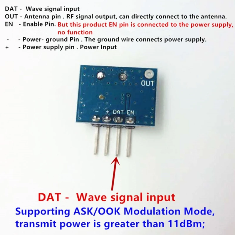 1 Set 433 Mhz Trasmettitore Superheterodyne Ricevitore RF Kit Modulo Con Antenna Per Arduino/ARM/MCU - immagine 5