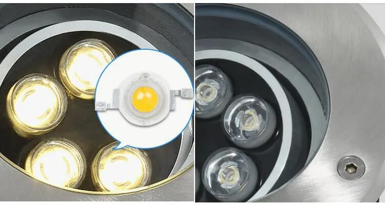 Pode Ser Escurecido Buriend Inground Holofotes 110 v 220 Dc12v Caminho Estrada Jardim Quintal Paisagem Luz Subterrânea 5x2 w 10 Led 5 Luzes e Iluminação