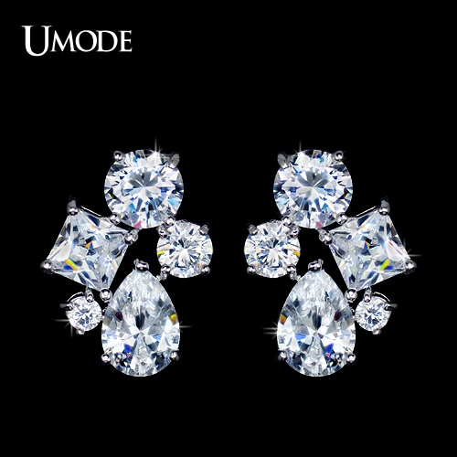 Umode Fashion Princess Noble White Gold Color Multi Shape Big Cz