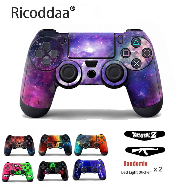 

Vinyl Decal Skin Sticker For Sony Playstation 4 Controller Protector Skin Cover For PS4 Light Bar Led Sticker Controle Accessory