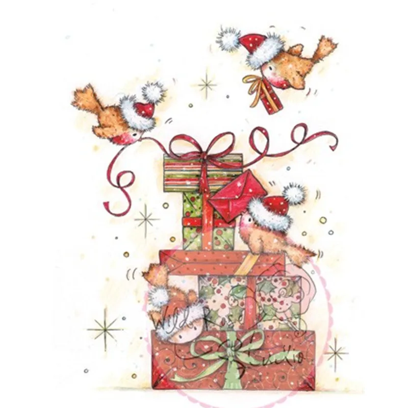 

Cartoon gift pattern Transparent Clear Stamp DIY Silicone Seals Scrapbooking Card Making Photo Album Decoration