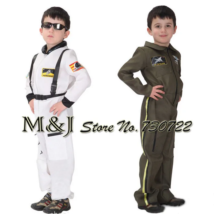 

Free shipping!!Halloween children policeman clothing naval uniform/air force handsome white space model play a costume