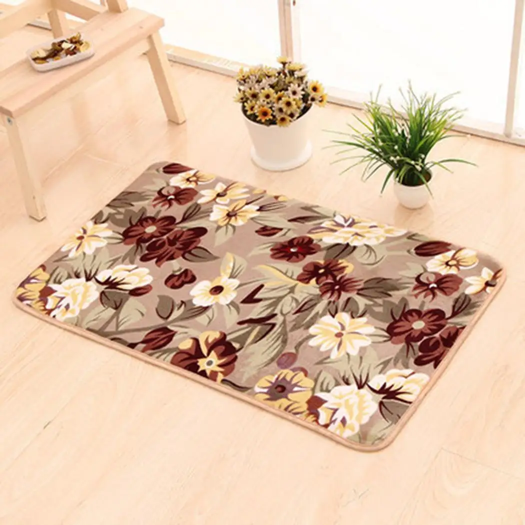 elegant flower Нескользящий мягкий ковер квадратной формы с принтом, украшение домашнего пола, как на картинке - Цвет: elegant flower
