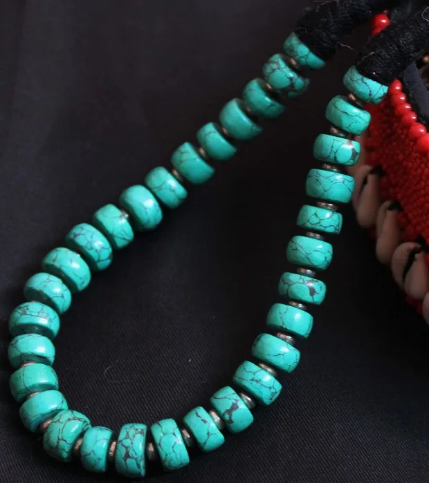 

TNL398 Tibetan handmade Stone beaded necklace,Ethnic vintage jewelry Tibetan Necklace