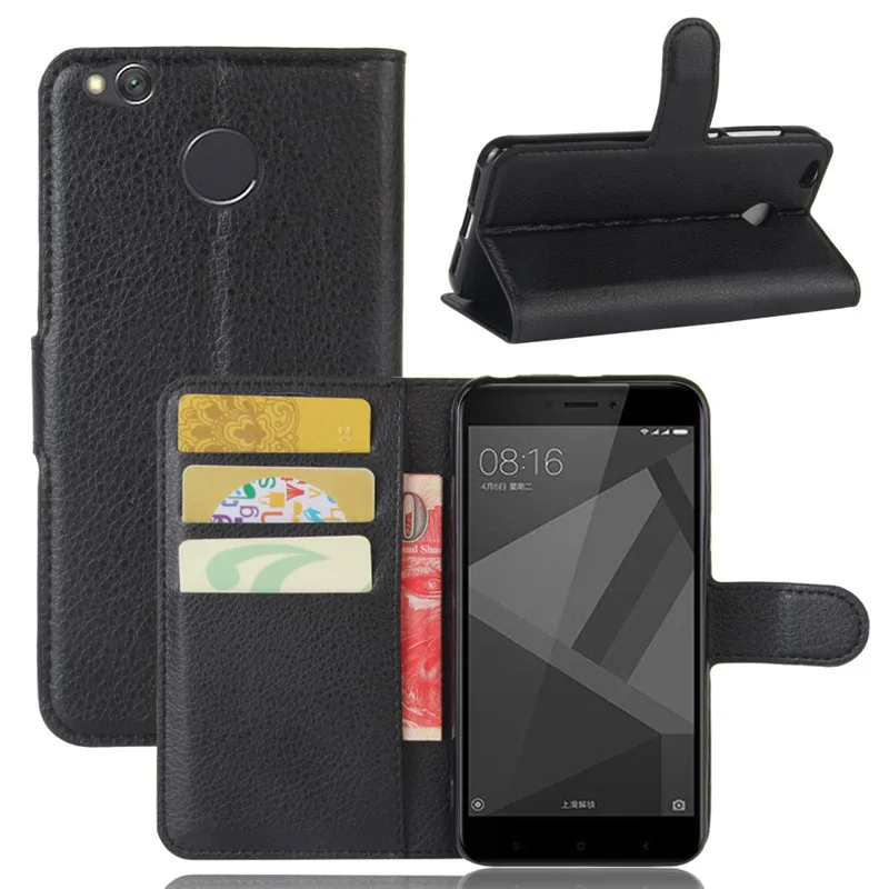 Чехол для Xiomi Xiaomi Redmi 4X, 5,0 дюймов, кошелек из искусственной кожи, чехол для телефона для Xiaomi Redmi 4X4 X, силиконовый чехол с откидной крышкой