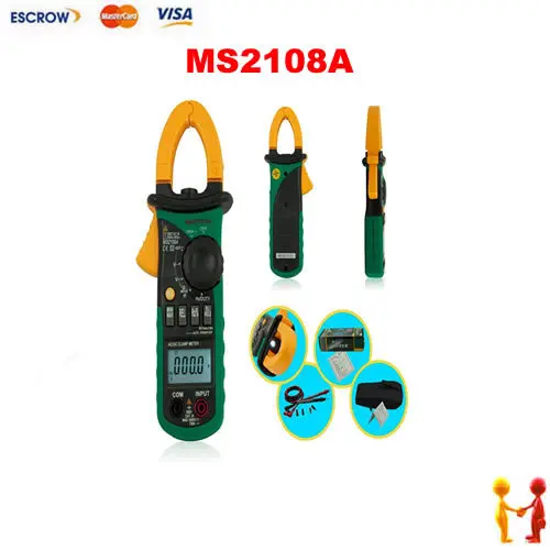 

Free Shipping Mastech MS2108A Digital Clamp Multimeter Frequency Max./Min.Value Measurement Holding Lighting Bulb