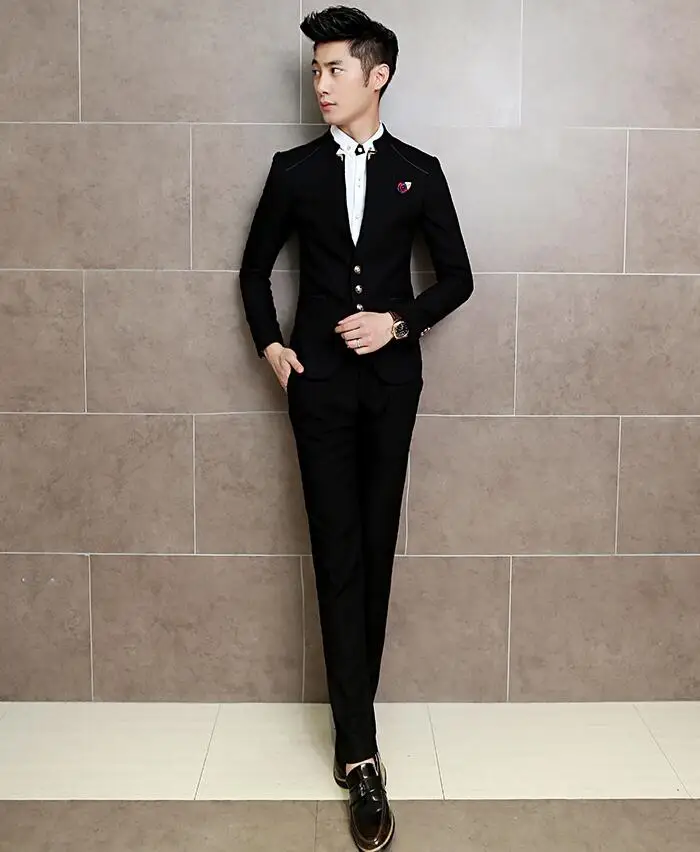 Chaqueta+ Pantalones) nueva moda de los hombres бутик плед vestido de boda traje из двух частей hombre de negocios формальный