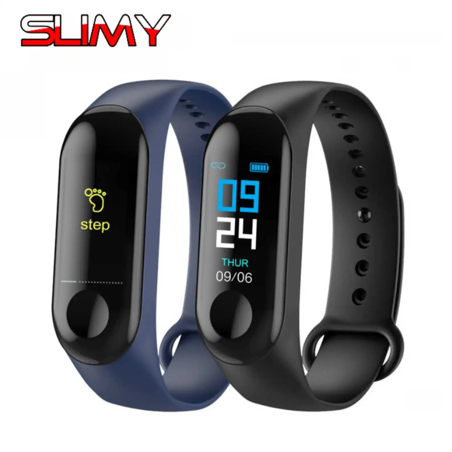 

Slimy M3 Smart Watch Heart Rate Monitor Color Screen Fitness Tracker Blood Pressure Smartwatch Women Men For Android IOS Phone