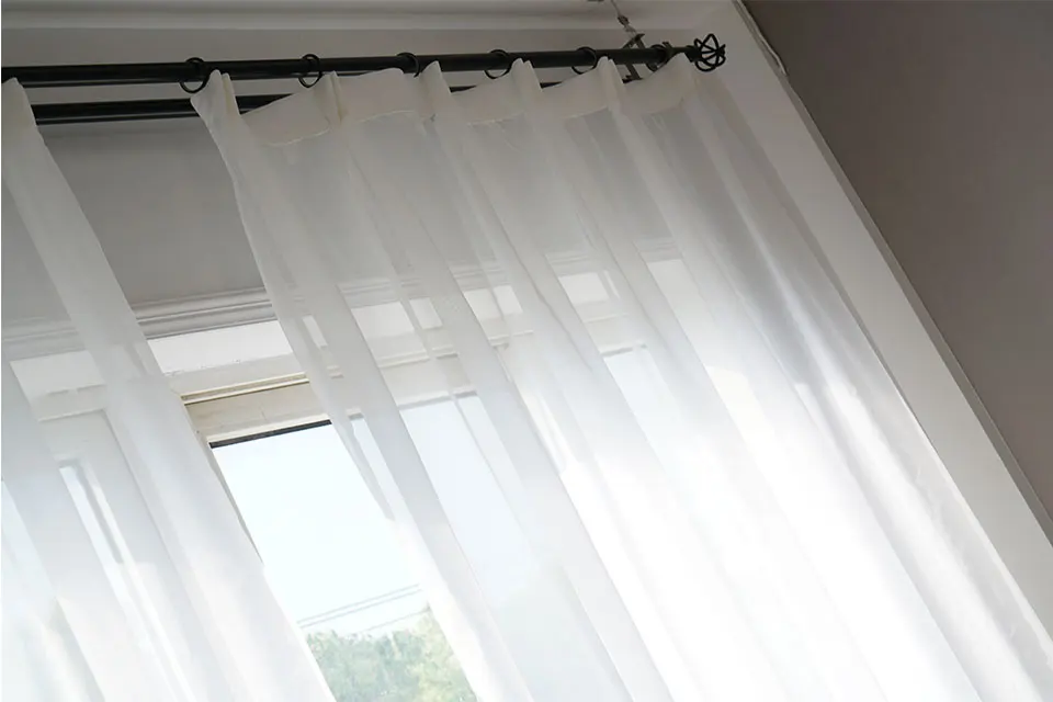 Modern Solid White Tulle Curtains for Living Room Bedroom Window Sheer Voile Blinds Curtain for Kitchen Home Decor Light Shading