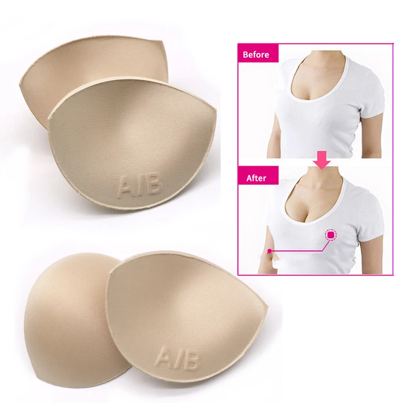 

4piece 2pair Sexy Women Cups Bikini Bra Pad Chest Push Up Insert Foam Pads For Swimsuit Padding Breast Enhancer Bra Accessories