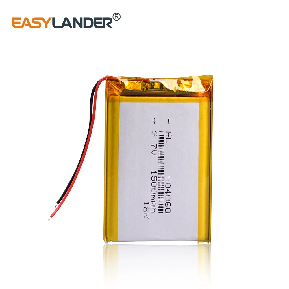 Литий-полимерный аккумулятор 604060 3 7 В 1500 мА · ч для bluetooth-динамика PDA GPS