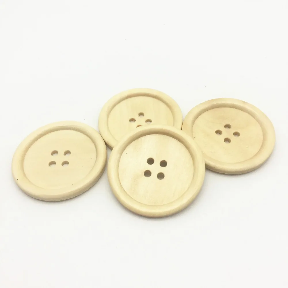 Kinteshun 100pcs Wooden Buttons - Assorted Cartoon Animal Prints, 2-Hole, Natural Wood For Sewing & Crafts - View #12