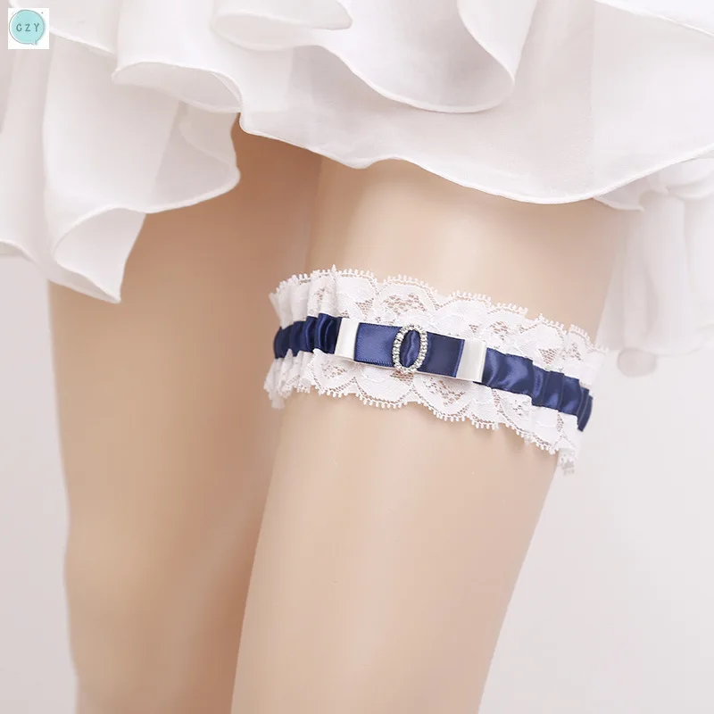 

Double spelling sexy generous bride socks garter princess thigh ring wedding Embroidery Flower Beading Sexy Garters for bride