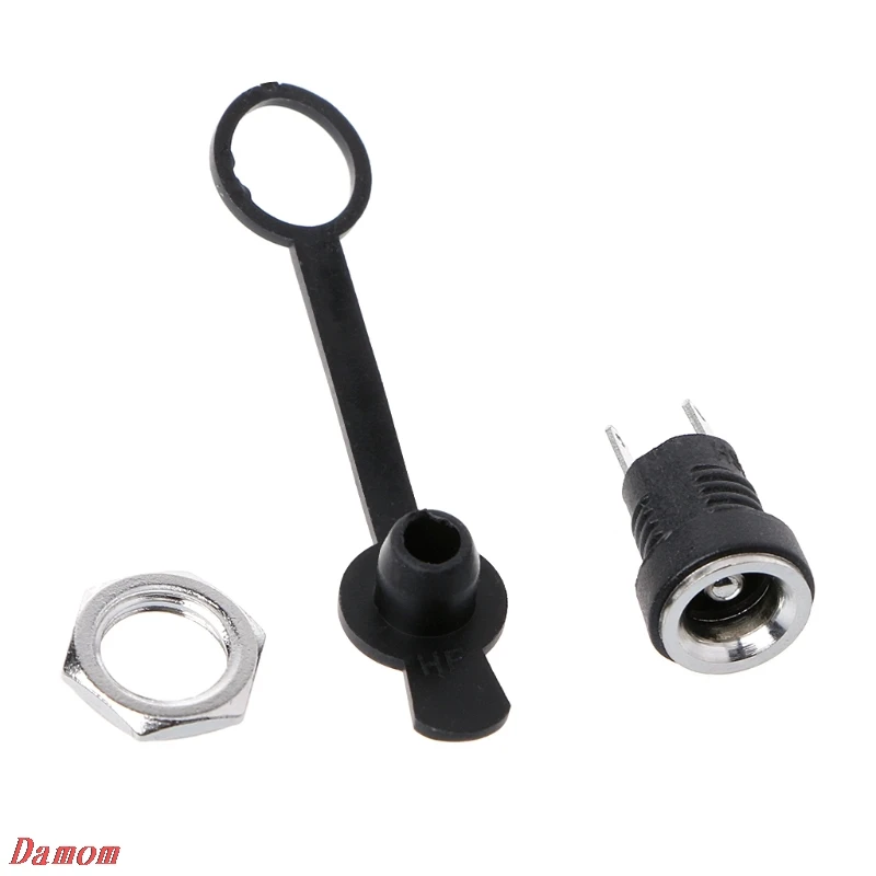

5.5mmx2.5mm Female DC Power Jack Plug Socket Waterproof Panel Mount Connector Damom
