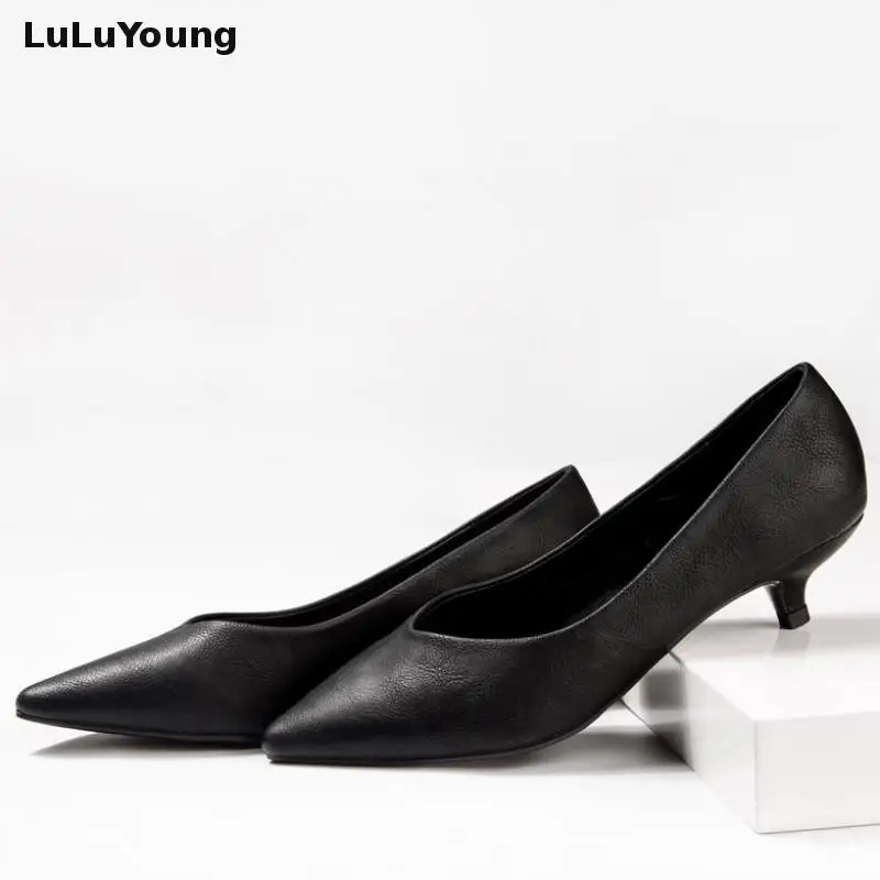 veteraan Achtervoegsel Oefening 3Cm Lage Hak Schoenen Comfortabele Werkschoenen Vrouwen Punt Teen Zwarte  Pumps Maat 34 Tot 41|Damespumps| - AliExpress