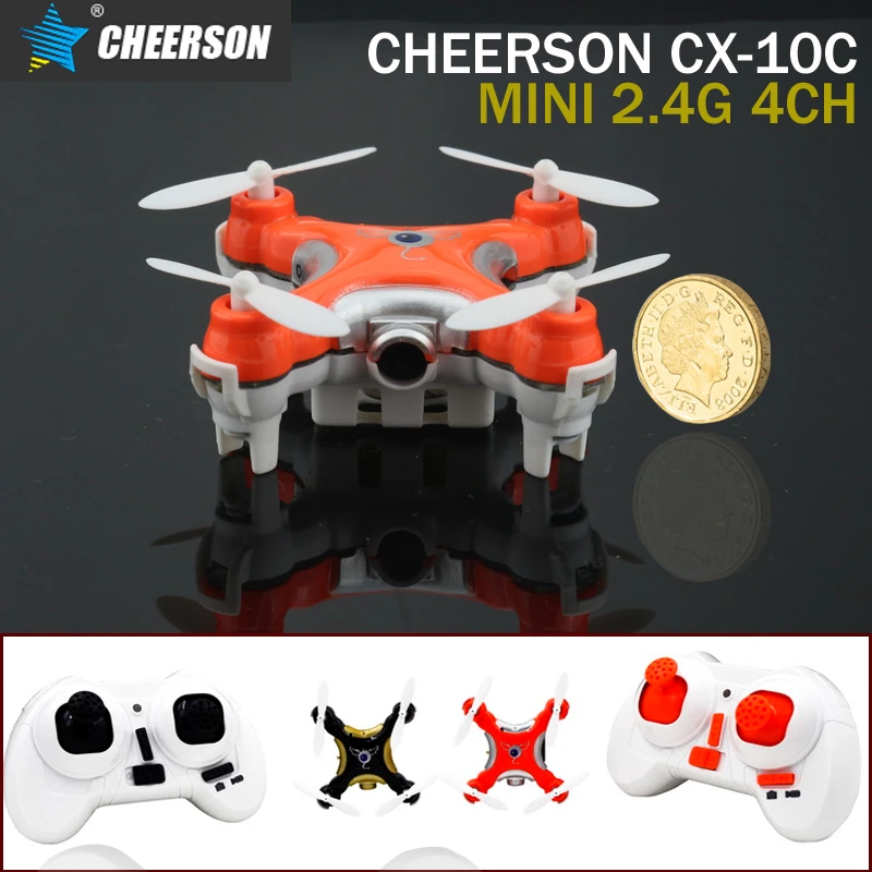 New Cheerson CX 10C CX10C SMALLEST DRONE WITH CAMERA! Mini drone 2.4G 4CH 6  Axis RC Quadcopter with Camera RTF MODE2|smallest drone|cheerson  cx-10ccheerson cx-10c cx10c - AliExpress