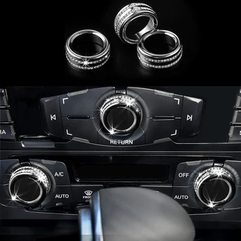 

3pcs Diamond Style Center AC Adjust Switch Cover Trim For Audi Q5 2009-2012 & A4 B8 10-16 & A5 10-16