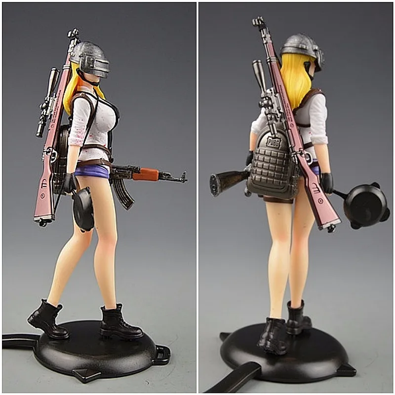  PUBG Playerunknown's Battlegrounds Around 6 inch doll Female characters figure spot to eat chicken 