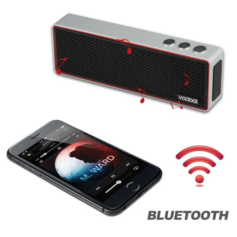 VODOOL Pocket-X Ultra Slim Wireless Bluetooth Speaker 2 CH Stereo Handsfree 3.5mm AUX Outdoor Sport Waterproof Wireless Speakers