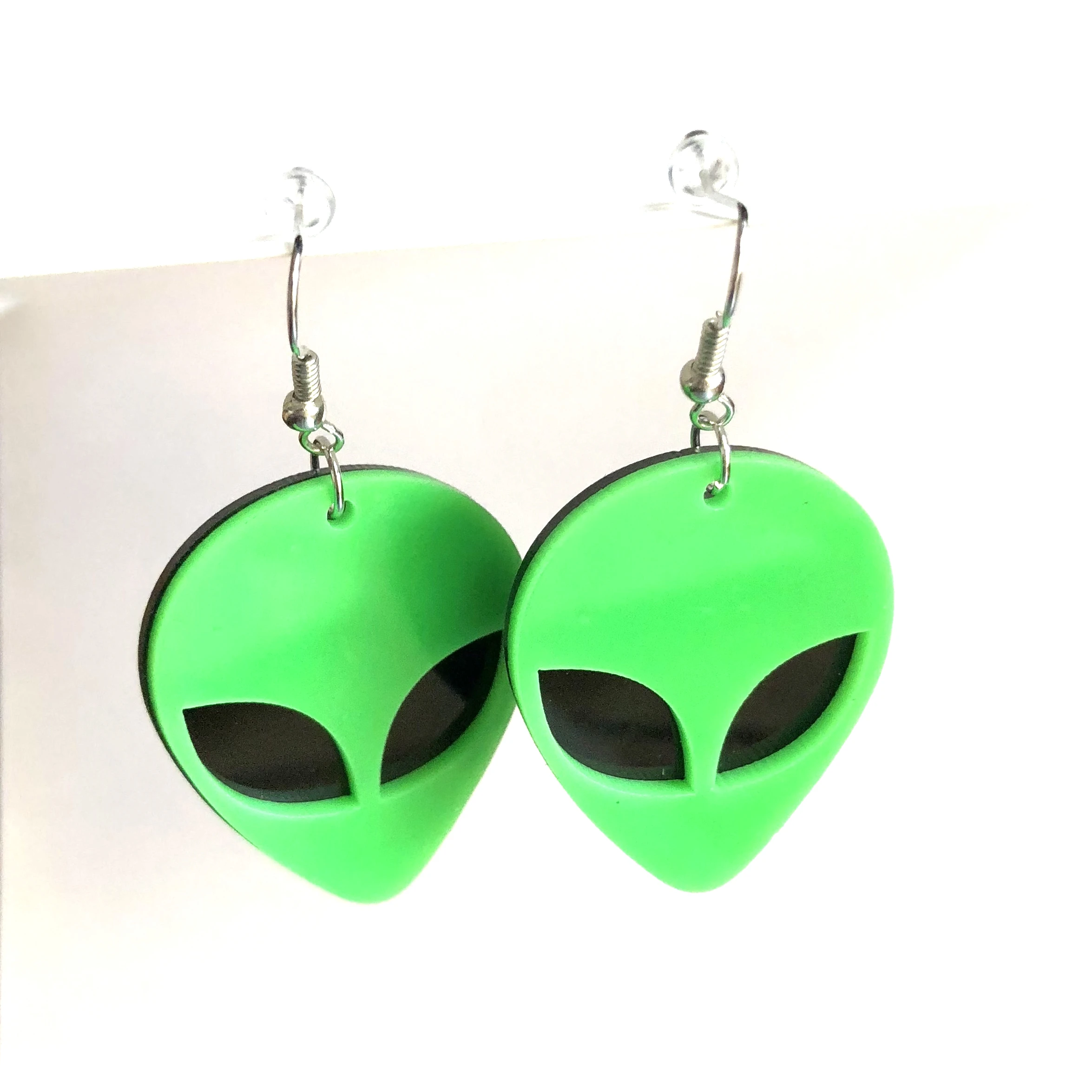 Оригинальные акриловые серьги-капельки с зелеными Alien новый модный дизайн крутые