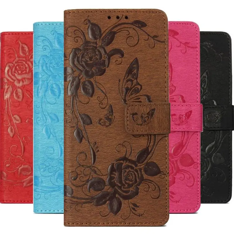

3D Butterfly Flower Cases For Samsung Galaxy Note 9 8 j3 j7 2017 2016 j2 Prime G532F Fashion Retro Wallet Card Slot Cover DP03F
