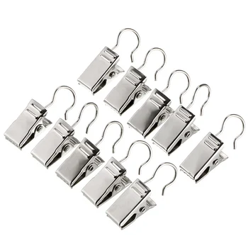 

500pcs Window Shower Curtain Hook Clips Sturdy And Durable Drapery Clips Curtain Rings Clamps Accessories wen6631
