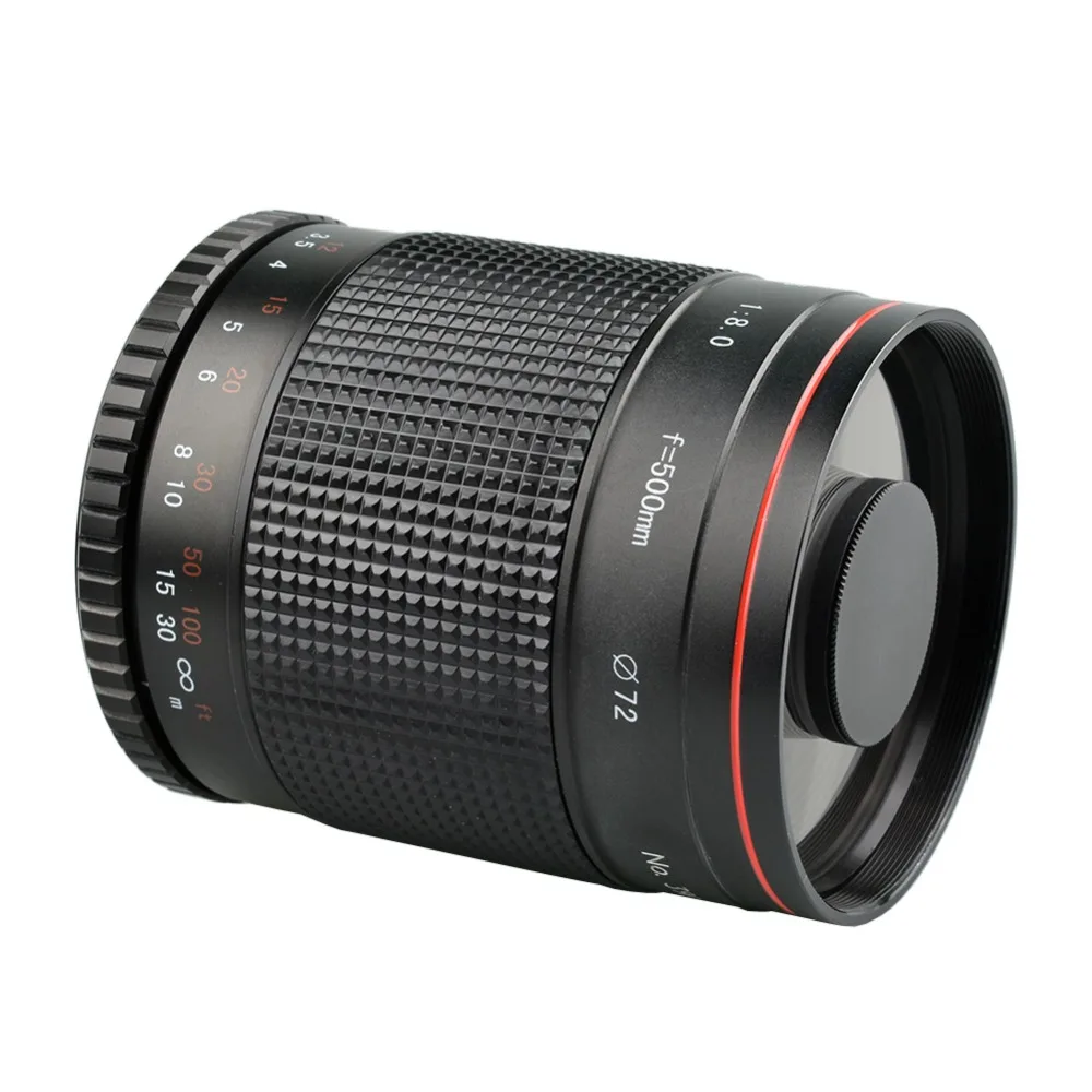 Руководство 500 мм F8 телефото объектив зеркала с T2 переходное кольцо для Canon 80D 77D 70D
